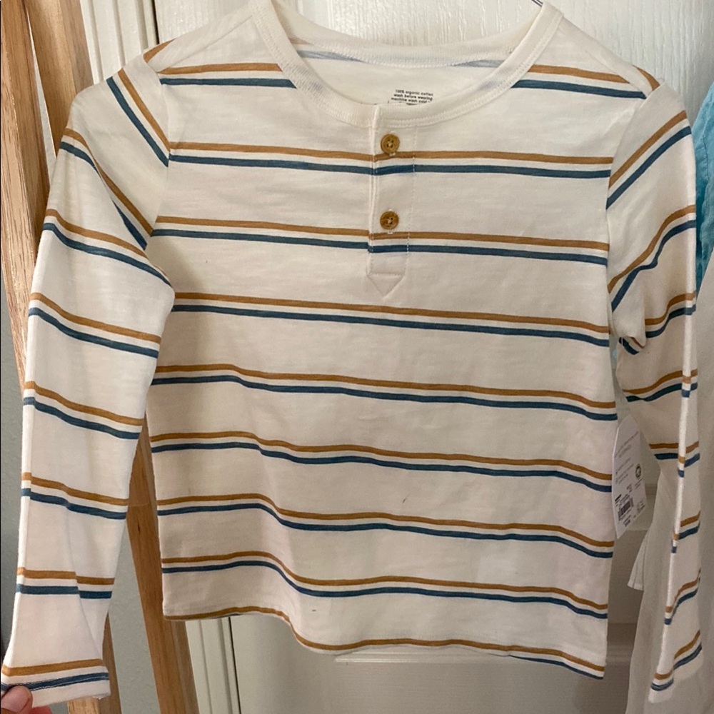 Striped Long Sleeve Kids Shirt